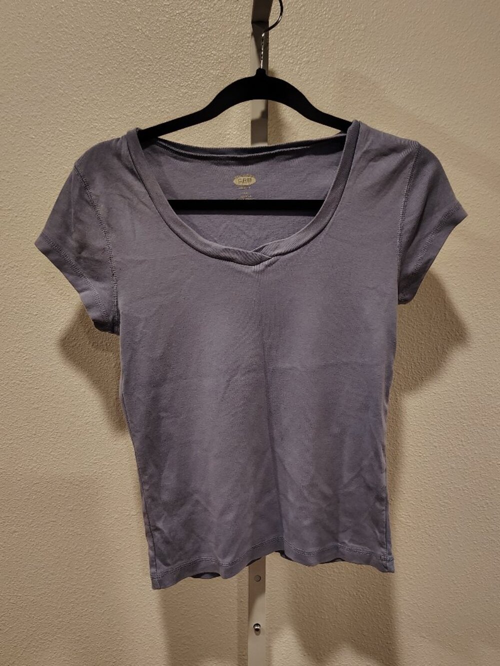 Canyon River Blues CRB Junior's Top Size Large XL Cotton Scoop Neck Short Sleeve